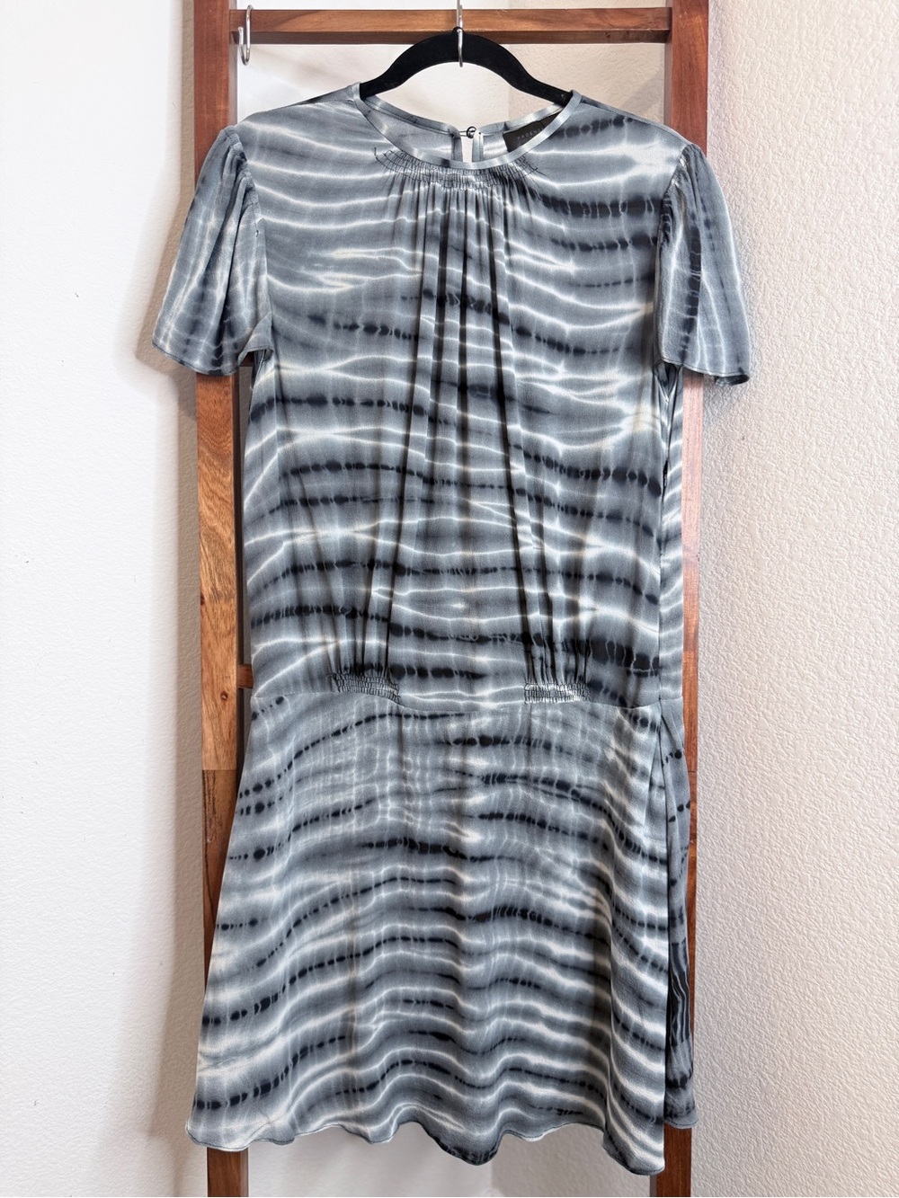 Archival Proenza Schouler SS 2010 Silk Tissue Crepe Tie-Dye Drop-Waist Dress